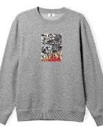 Screw Loose Poetic Collective – Burning Skull Grey Heather (1)