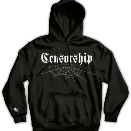 screwloose Censorship Skateboards – Stroke Black Hoodie